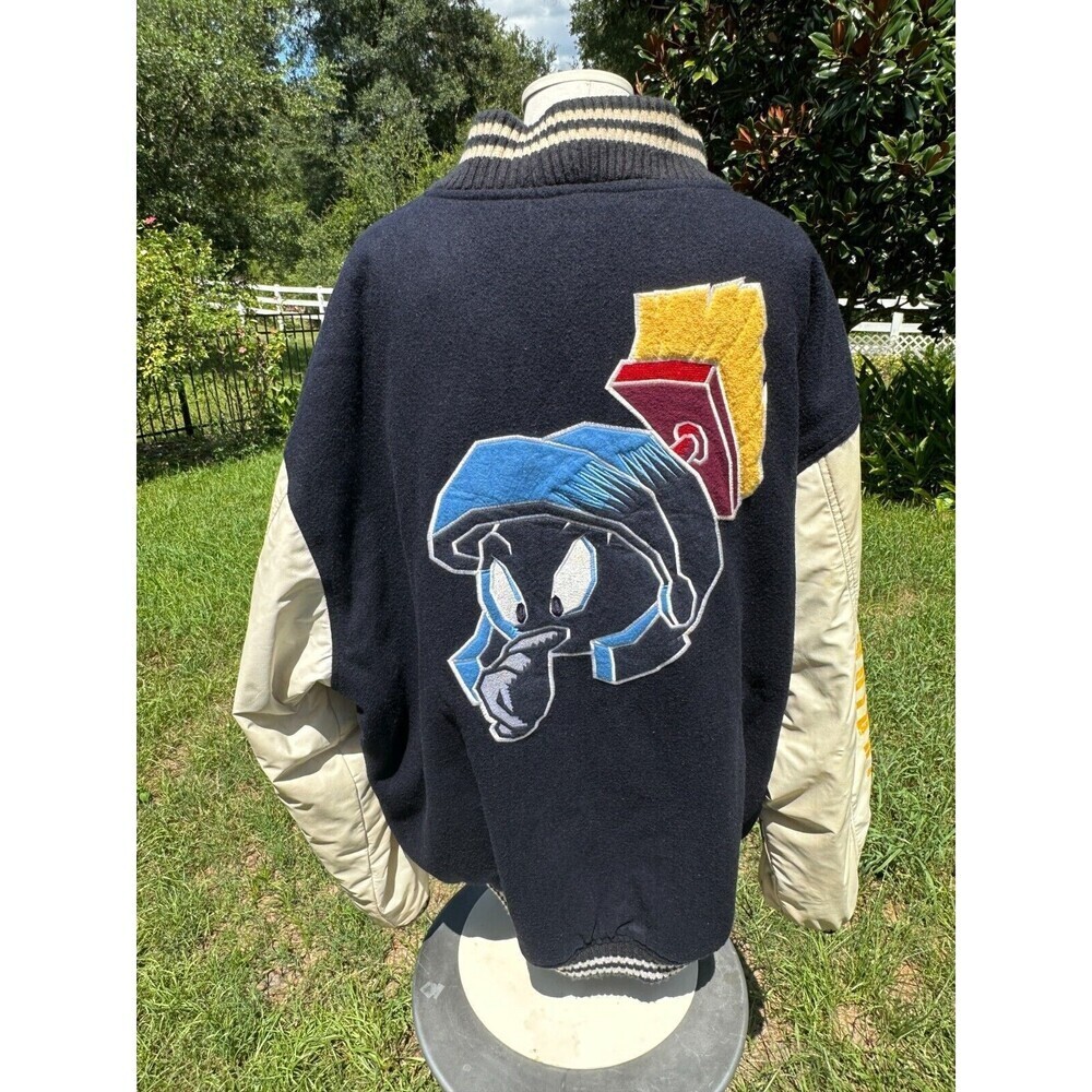 Lot 29 Lux Vtg Marv the Martian Bomber Varsity Jacket XXXL